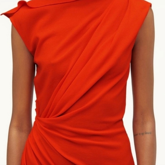 NWT Zara x Narcisco Rodriguez ~Limited Edition Ruched Dress, Size XS - Picture 7 of 8